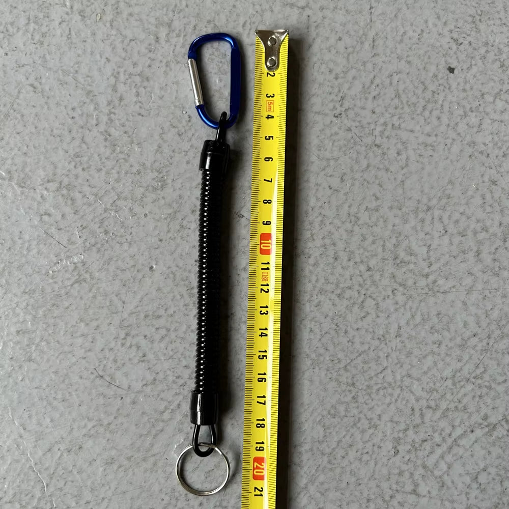 1PC Tactical Retractable Spring Elastic Rope Security Gear Tool Hiking Camping Anti-Lost Phone Keychain Fishing Lanyards Outdoor